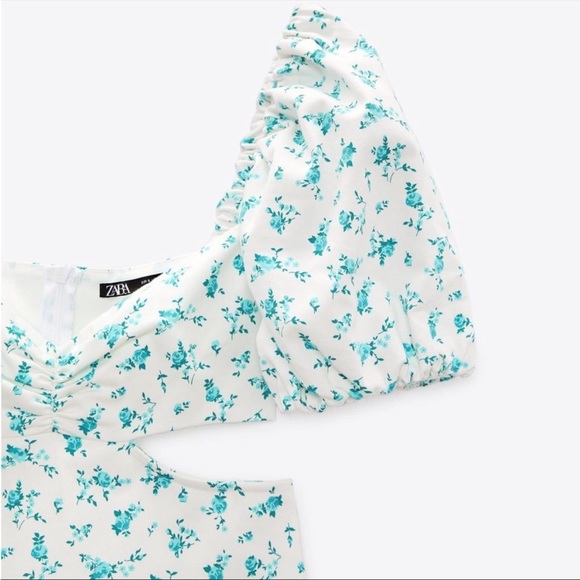 New Zara Floral Cut Out Dress - Picture 13 of 16